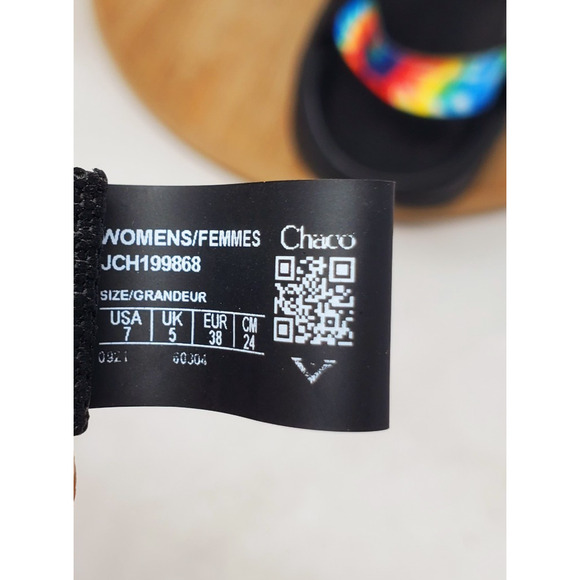 Chaco ZVOLV X2 Sandals Womens 7 Tie Dye Double Strap Toe Loop Hiking Water Shoes - Picture 11 of 12